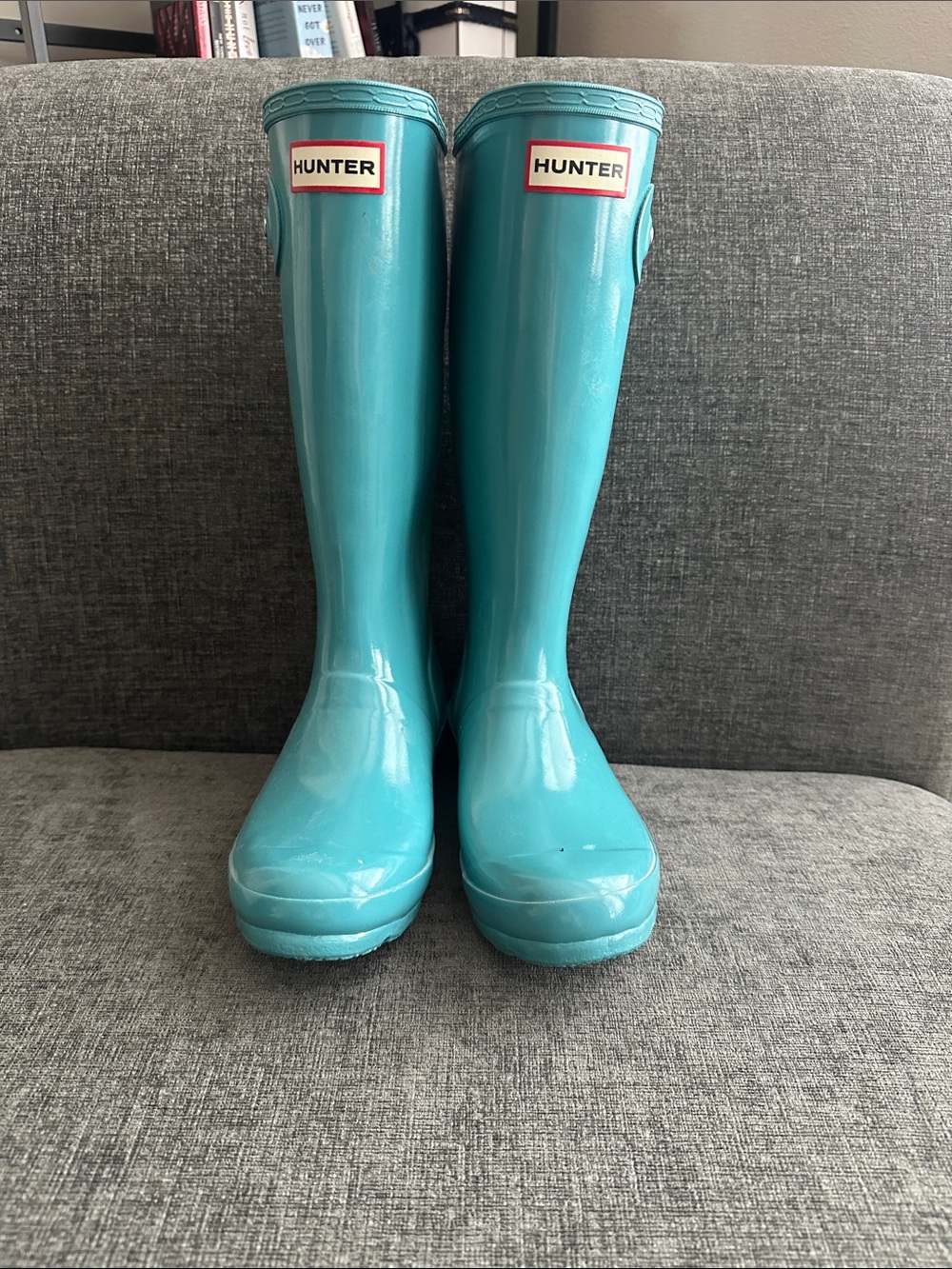 Hunter Kids Teal Tall Rubber Rain Boots
